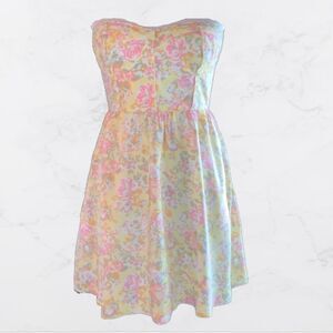 Kirra Strapless Floral Sundress Sz Small